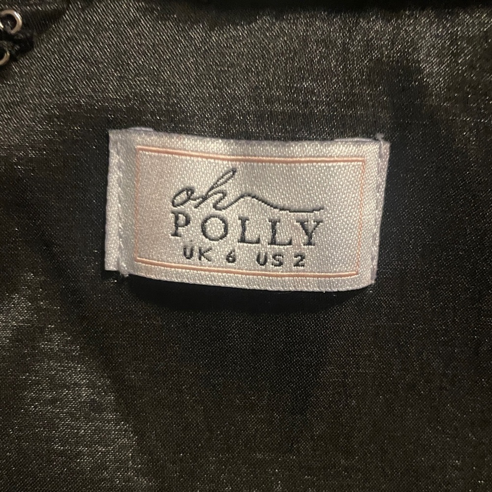Oh Polly Black Puff Sleeve Plunge Mini Dress - Picture 7 of 7